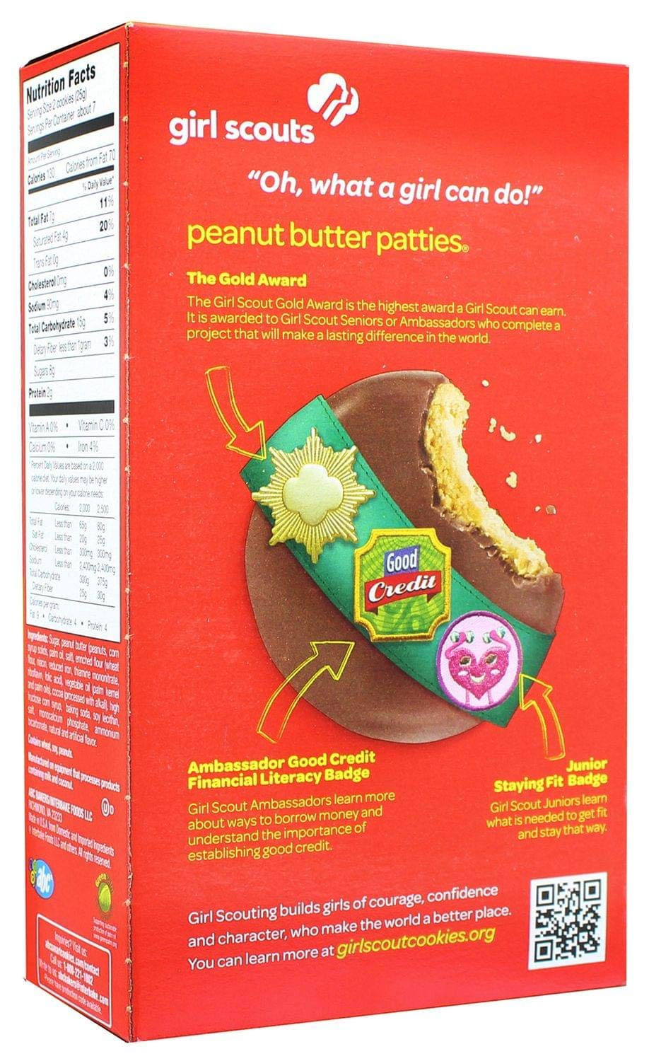 Girl Scouts Peanut Butter Patties Cookies - 6.5 Ounce Box - Delicious Treats