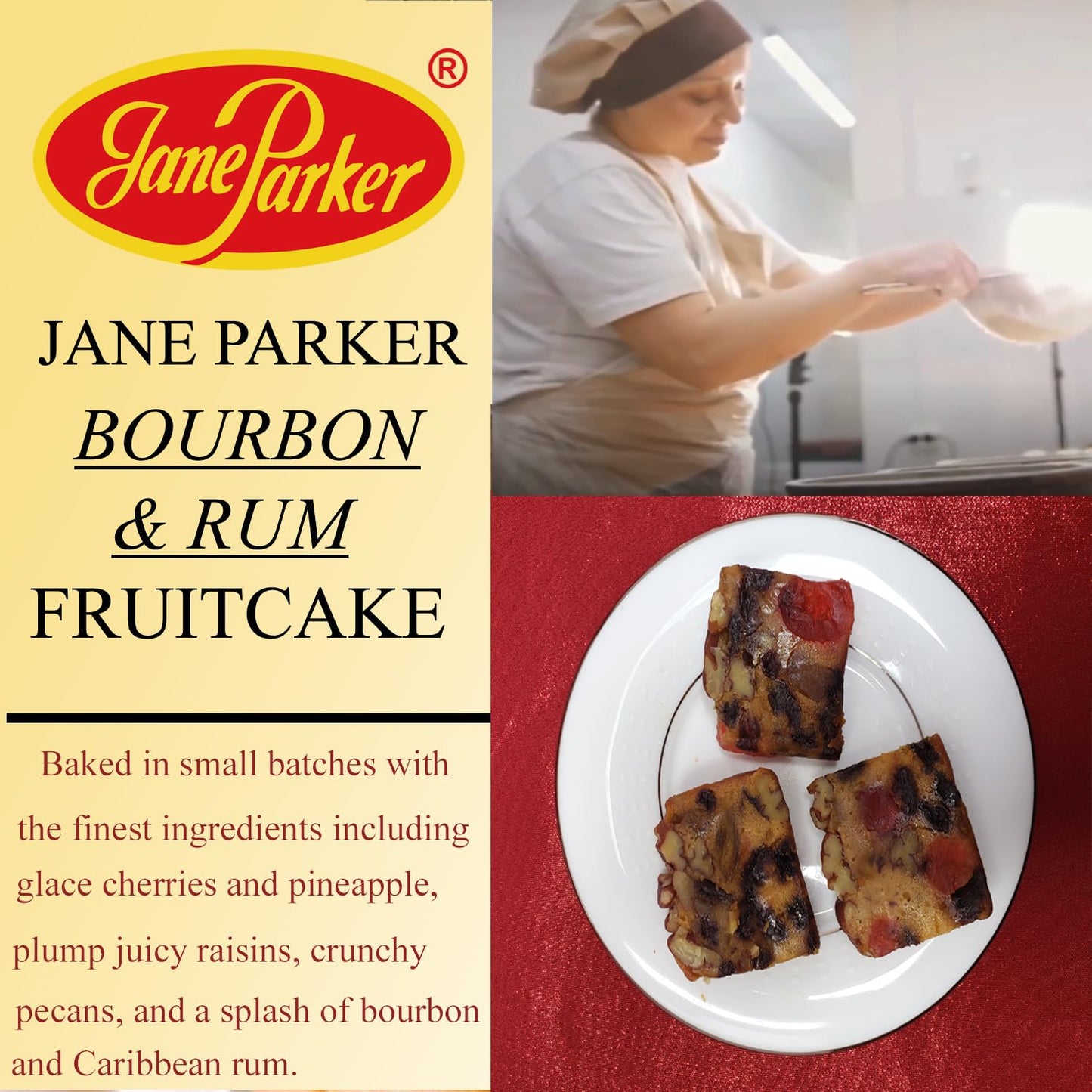 Jane Parker Fruitcake - spirit-inspired flavor & spirit-inspired flavor Fruit Cake, 30 Individually Wrapped Slices, 0.8 Ounce Each, Holiday Treat