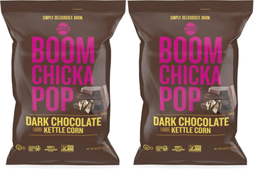 Angies BOOMCHICKAPOP Dark Chocolaty Drizzled Sea Salt Kettle Corn, 5.5 Ounce Bag (Pack of 2)