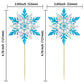 Gyufise 24 Pack Snowflake Cupcake Toppers Double Layers Silver And Blue Winter Frozen Theme Cupcake Picks Baby Shower Kids Birth
