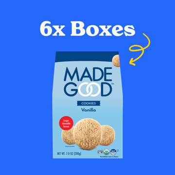 MadeGood Vanilla Crunchy Cookies (6 Boxes, 7oz Each) Organic and Gluten Free