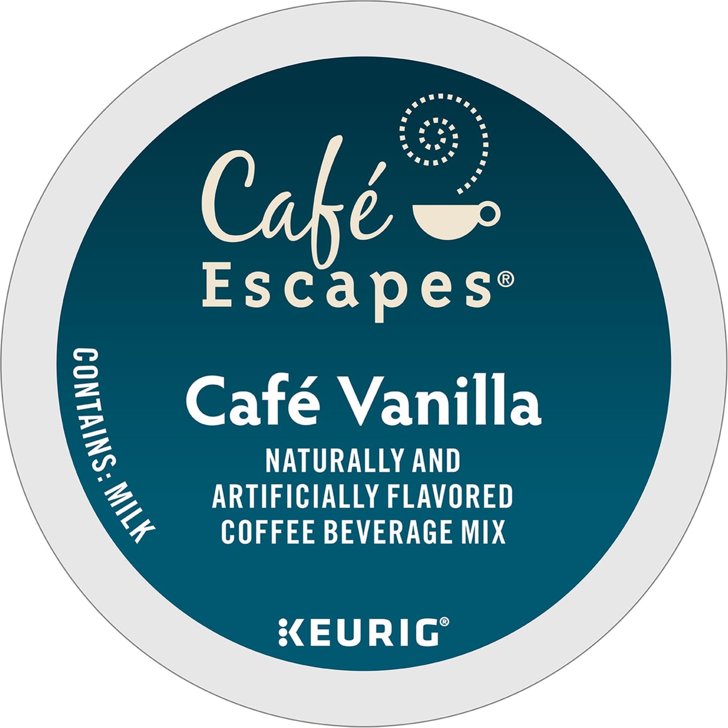 Caf   Escapes Caf   Vanilla Coffee Beverage, Single-Serve K-Cup Pods, 60 Count