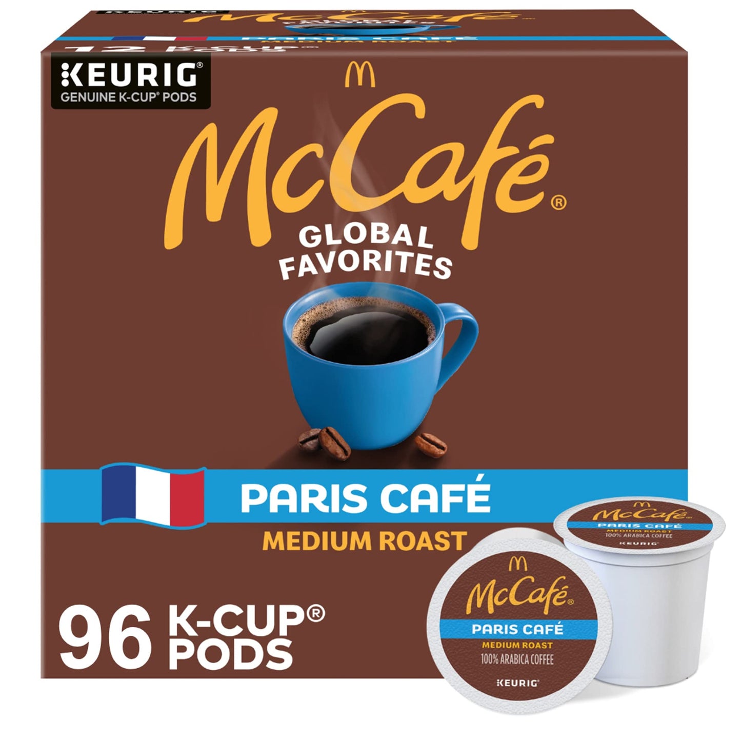 McCafe Single Serve Coffee K-Cup Pods, Medium Roast, 96 Count (4 Packs of 24), Model wx-uj-24847