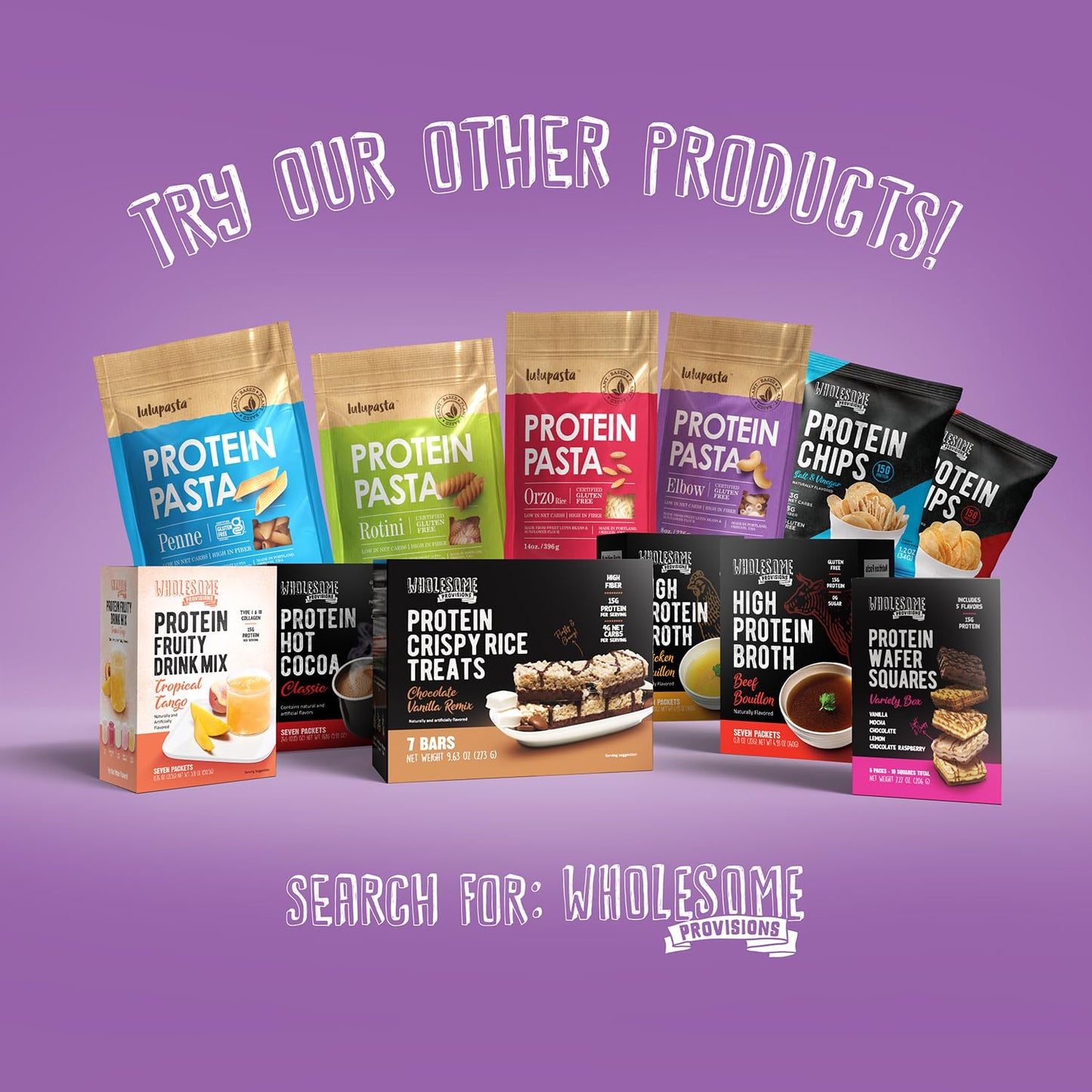 Wholesome Provisions Protein Hot Chocolate Mix, Keto, 15g Protein, 2g Net Carbs, 7 Pack, 0.83 Ounce Each