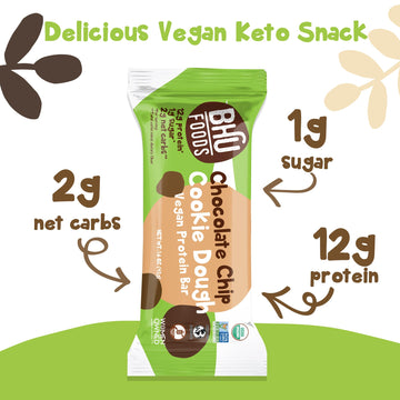 BHU Fit Protein Bars, USDA Organic Vegan Bar, Low Sugar Plant Based Keto Bars, Gluten Free Snacks Individually Wrapped, Low Carb