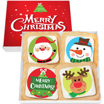 Christmas Cookies Gift Baskets Box for Men Women Kids | Holiday Cookie Treats decorated | Individually Wrapped Sugar | Nut Free 