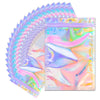100 Pack Holographic Bags, 3'' X 4 Small Bags For Small Business, Resealable Smell Proof Bags, Rainbow Color Mylar Packing Bags,