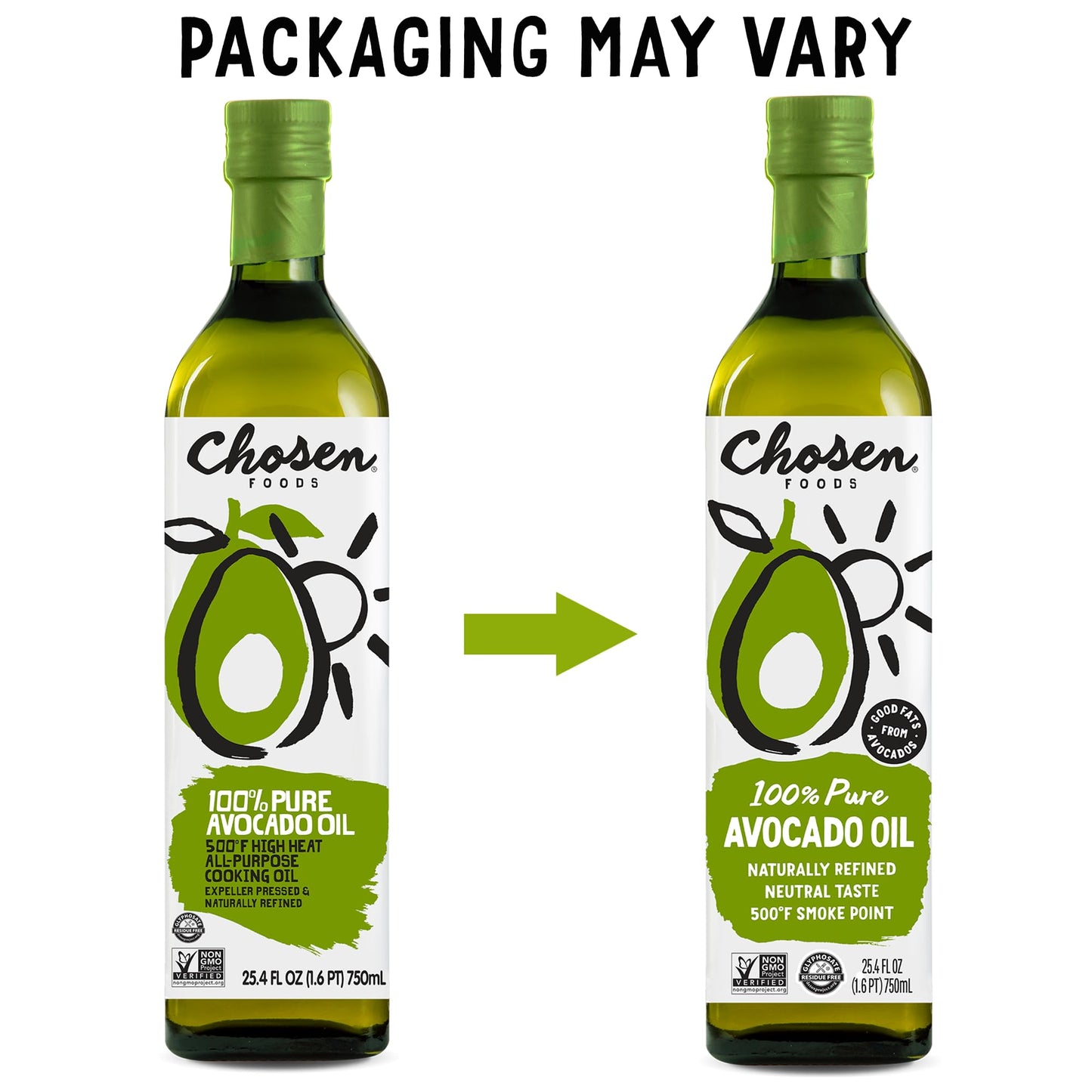 Chosen Foods 100% Pure Avocado Oil, Keto And Paleo Diet Friendly, Kosher Oil For Baking, High-Heat Cooking, Frying, Homemade Sauces, Dressings And Marinades (25.4 Fl Oz, 2 Pack)