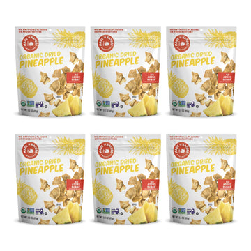Made In Nature Organic Dried Pineapples, 3 Ounce (Pack of 6) - Vegan Snack, Non-GMO, Unsulfured, Gluten Free, Kosher