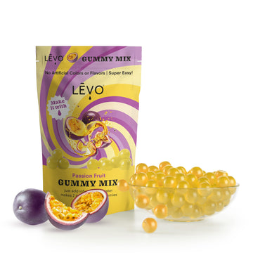 LEVO Gummy Mix - Passion Fruit - Makes 64 Gummies - 6.3 Ounce Pack