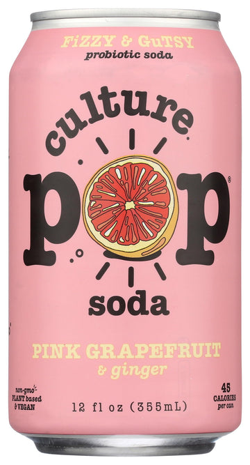 Culture Pop Soda Probiotic Grapefruit 12 Fo