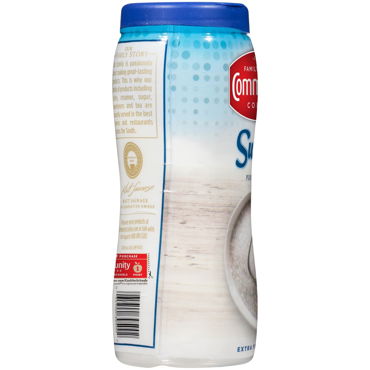 Community Coffee Extra Fine Granulated Sugar, 16 Ounce Can