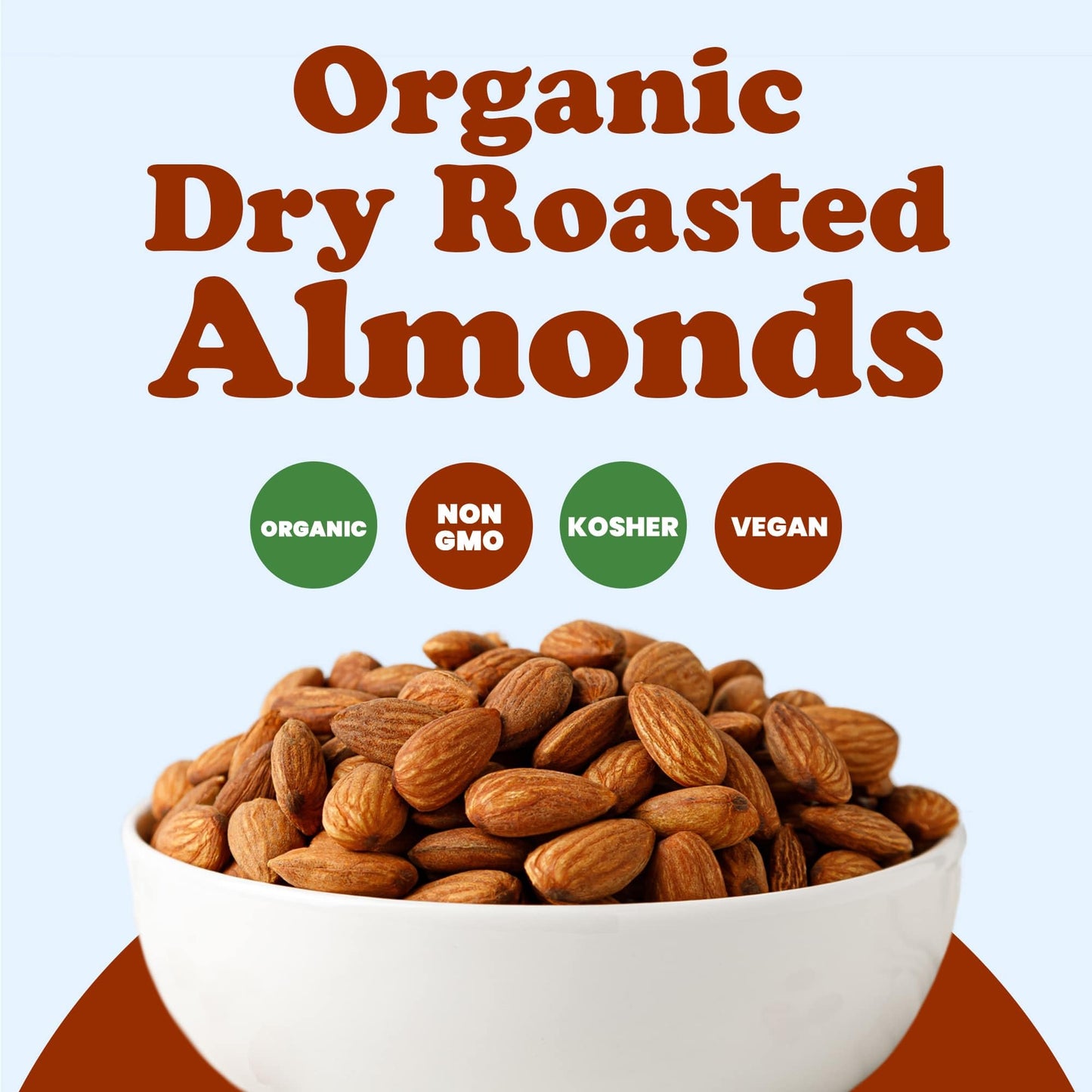 Food To Live Organic Dry Roasted Almonds, 4 Pounds - Non-Gmo, Unsalted, Vegan, Keto, Paleo, Kosher, Bulk, High In Protein, Dieta