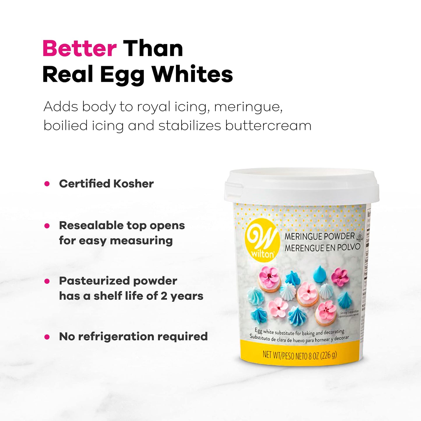 Wilton 8 Oz. Meringue Powder Egg White Substitute, 3-Pack