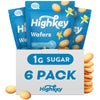 HighKey Gluten Free Vanilla Wafer Cookies - 6Pack Low Carb Keto Snack Sugar Free Dessert Diabetic Snacks Healthy Diet Friendly F