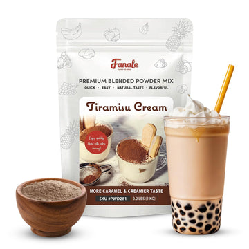 Fanale Premium Tiramisu Bubble Tea Flavoring Powder | Perfect for Baking, Smoothies, Desserts and Drinks | Instant Flavoring Pow