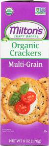 Miltons Organic Multi-Grain Crackers, USDA Certified Organic, Gluten Free & Non-GMO, 6 Oz (Pack of 8)