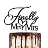 Finally Mr&Mrs Wedding Cake Topper, Elegant Cake Topper For Wedding Anniversary, Romantic Wedding Party Decorative Cake Toppers