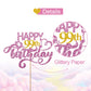 Pink Glitter Happy 99Th Birthday Cake Topper, Ninty Nine Years Old Birthday Party Cake Decor, Gold Number 99 Birthday Party Supp