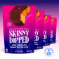SkinnyDipped Dark Chocolate Peanut Butter Cups, 2g Sugar per Cup, Keto Friendly, Low Carb, Gluten Free, 3.2oz, 4 Pack (24 Cups T