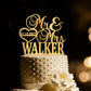 Mr And Mrs Cake Topper For Wedding, Last Name And Date Topper, Personalized Cake Topper, Rustic Toppers For Cake, Wooden Bride &