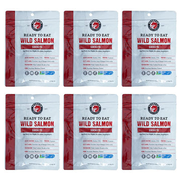 SeaBear - Ready-to-Eat Wild Alaskan Sockeye - 3.5 oz - 6 Pack