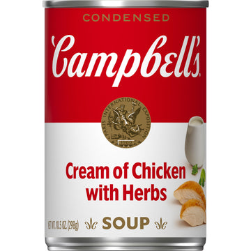 Campbell'S Condensed Cream Of Chicken Soup With Herbs, 10.5 Oz Can