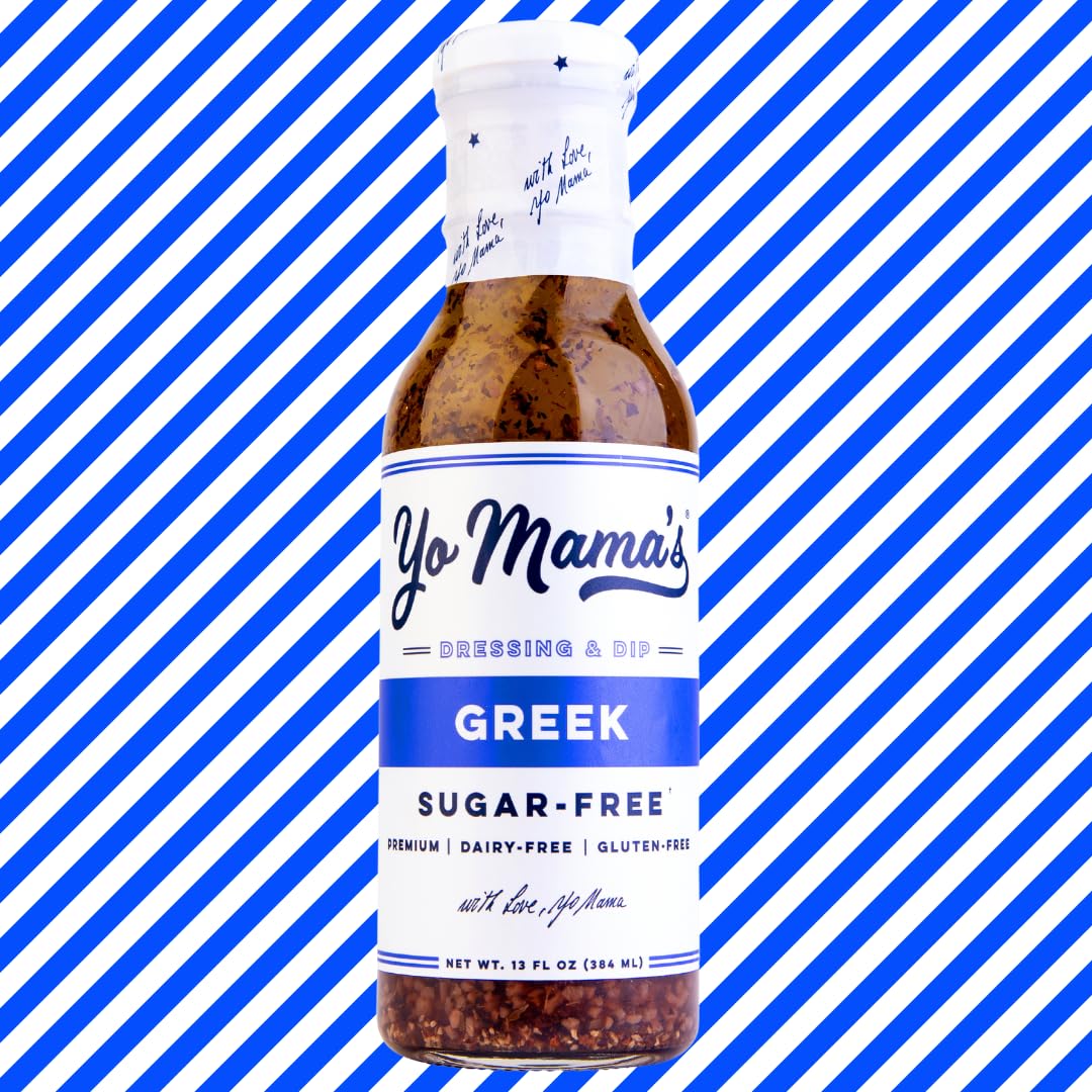 Yo Mama'S Foods Keto Greek Dressing And Dip - Pack Of (1) - Low Carb, No Sugar, Low Sodium, And Gluten-Free