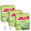 Jell-O Instant Pudding & Pie Filling Mix 3.4 oz Box (Pack of 3) with Candy Freezer Mini Metal Spoons (Pistachio) - Shovel Spoons