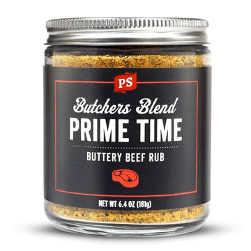 PS Seasoning Buttery Garlic and Herb BBQ Seasoning, 6.4 Ounce, Dry Rub for Grilling and Smoking Meats