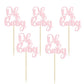 Gyufise 36Pcs Oh Baby Cupcake Toppers Glitter Baby Shower Cupcake Picks For Gender Reveal Baby Shower Kids Boys Girls Birthday P
