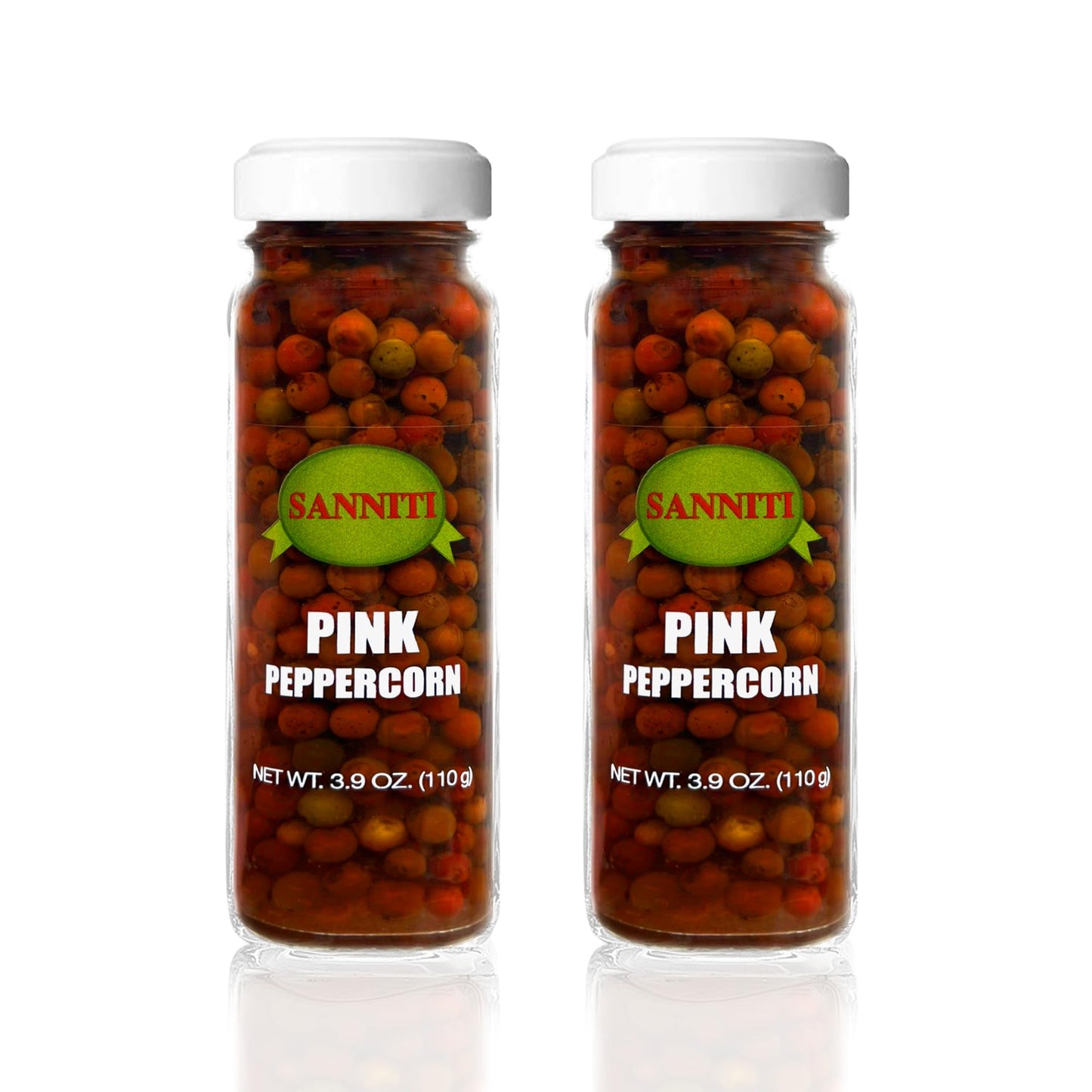 Sanniti Peppercorns in Brine | Imported from Spain | Great for Sauces, Soups, Meats and Light Dishes, 3.9 oz (Pack of 2) (Pink)