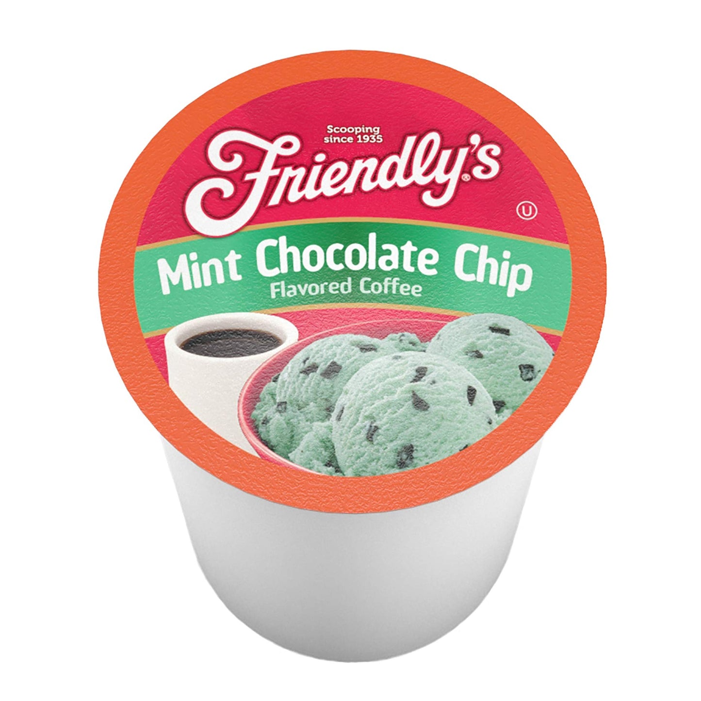 friendlys Ice Cream Coffee Pods, Mint Chocolate Chip, 12 Count, Compatible with Keurig K Cup malt-inspired