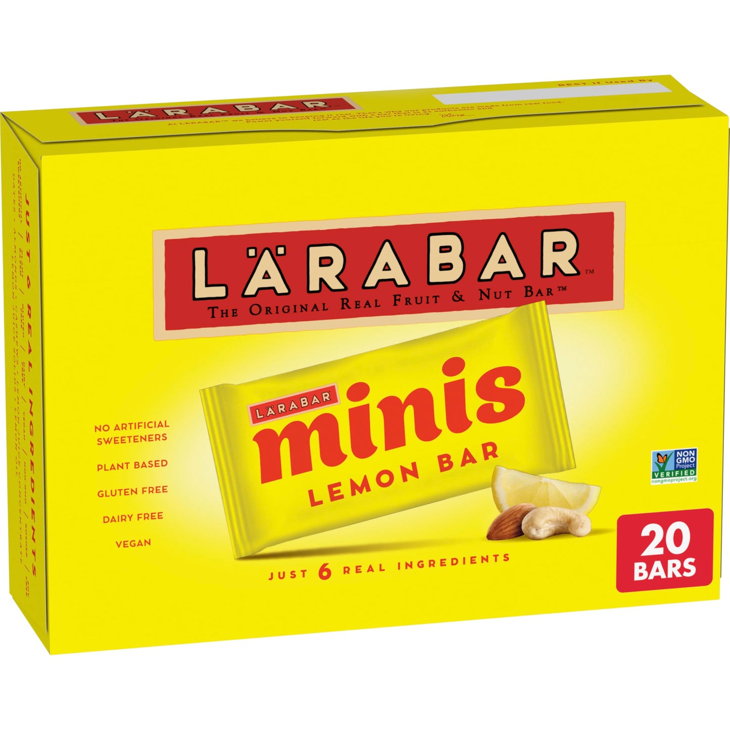 Larabar Minis  Lemon Bar  Vegan and Gluten Free Snacks  20 Mini Bars  15.6 oz