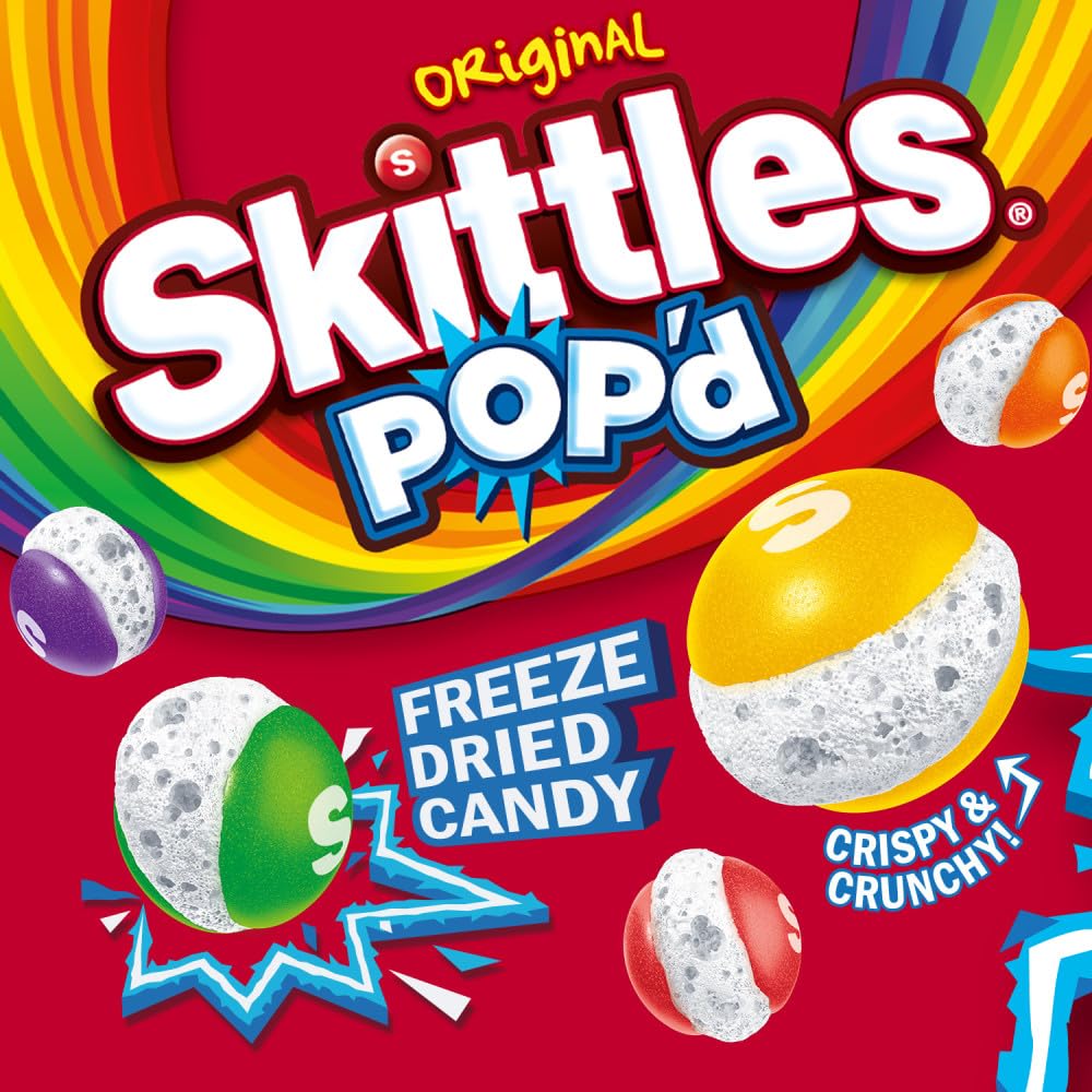 Skittles Freeze Dried Candy, Fruity Flavor, 5.5 Oz Resealable Bag