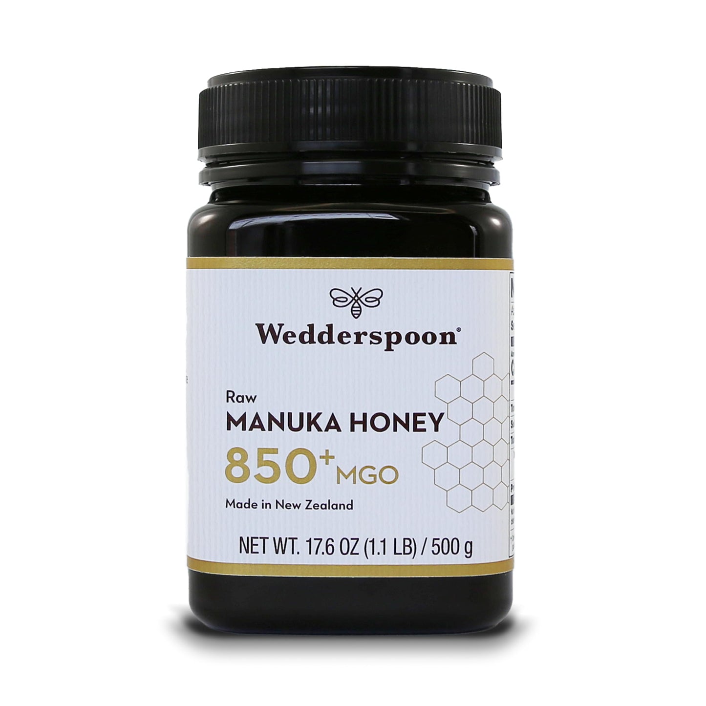 Wedderspoon Raw Premium Manuka Honey, Mgo 850, 17.6 Oz, Unpasteurized New Zealand Honey, Traceable From Our Hives To Your Home