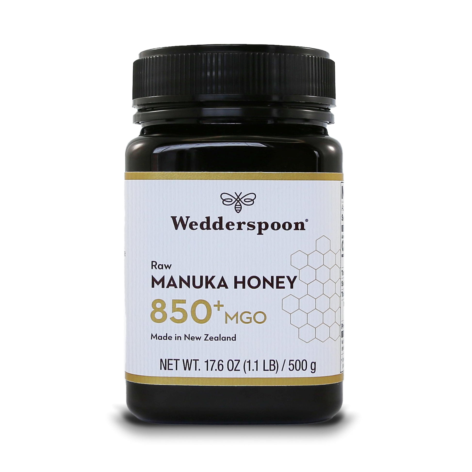 Wedderspoon Raw Premium Manuka Honey, Mgo 850, 17.6 Oz, Unpasteurized New Zealand Honey, Traceable From Our Hives To Your Home