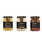 La Rustichella - Truffle Dip Sauces Set - Black Truffle Sauces: Ketchup 3.5 oz/100gr, Mayonnaise 3.2 oz/ 90gr, Sweet Honey Musta