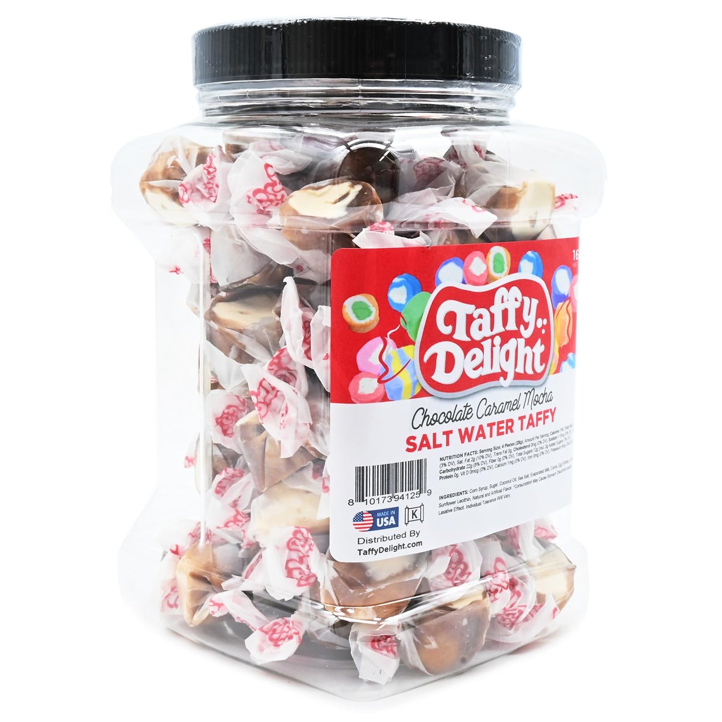 Taffy Delight Salt Water Taffy (16Oz, Chocolate Caramel Mocha)