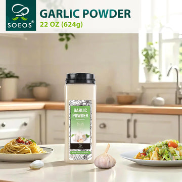 Soeos Garlic Powder 22 Ounce(624 G), Garlic Powder Seasoning, Additive Free, Non-Gmo, Garlic Seasoning For Flavor Vegetables, Gr