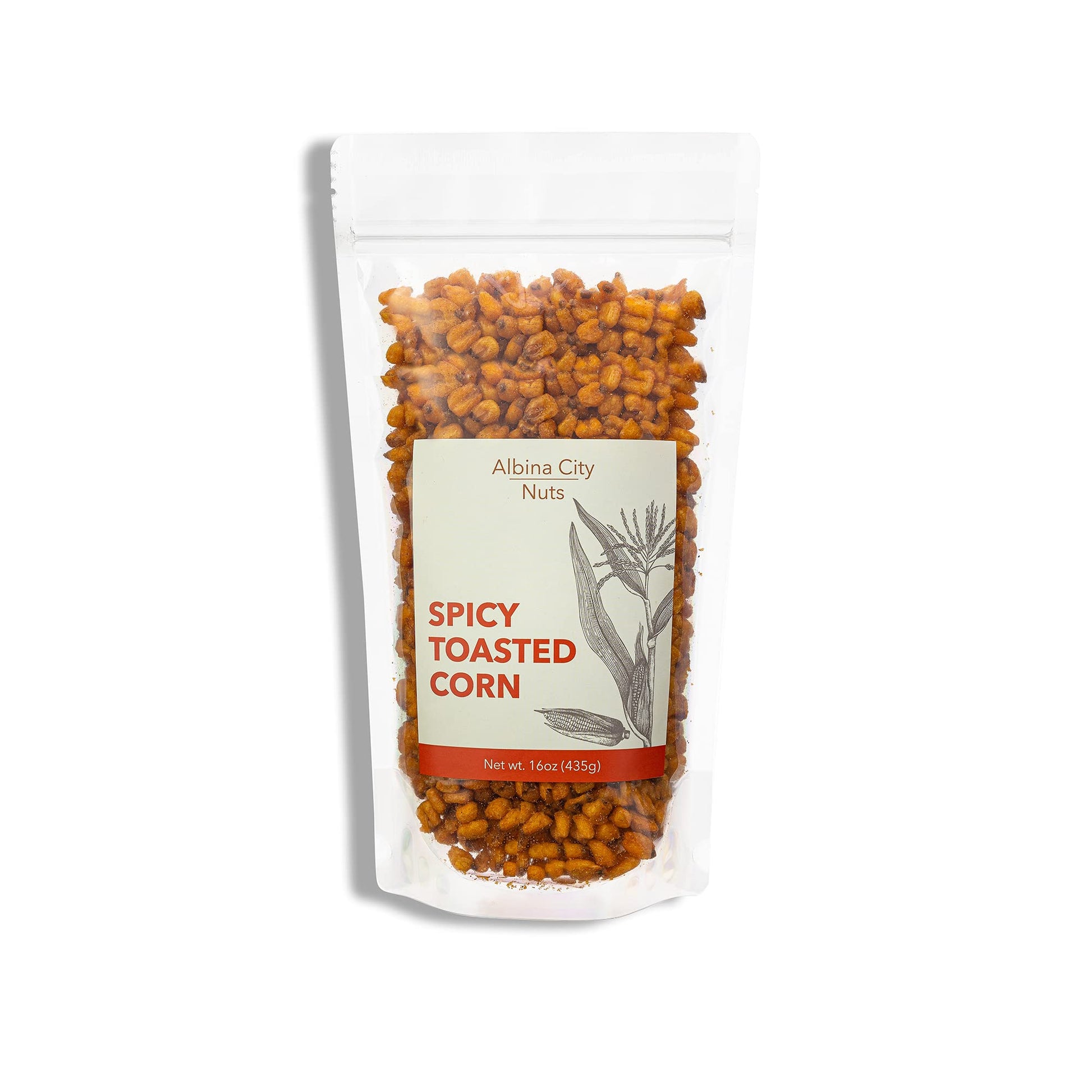 Albina City Nuts Spicy Toasted Corn - Supremely Spicy, Tasty Snack With A Gentle Crunch Made From Non-Gmo Ingredients Free Of Su