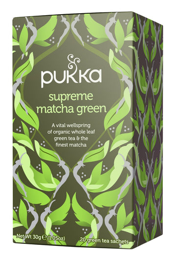Pukka Supreme Matcha Green, Organic Herbal Green Tea With Oothu, Sencha  Suio Gang, 20 Count (Pack Of 6)