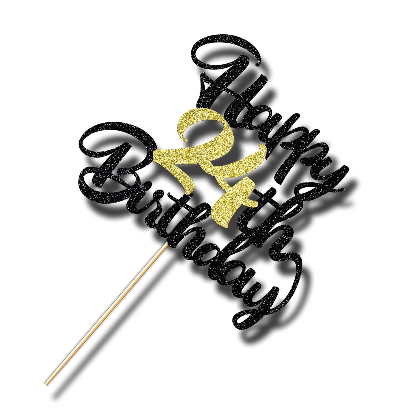 Klionjor 24Th Birthday Cake Topper - Happy Birthday Decoration For 24Th Birthday Party - Gift Plug-In (24)