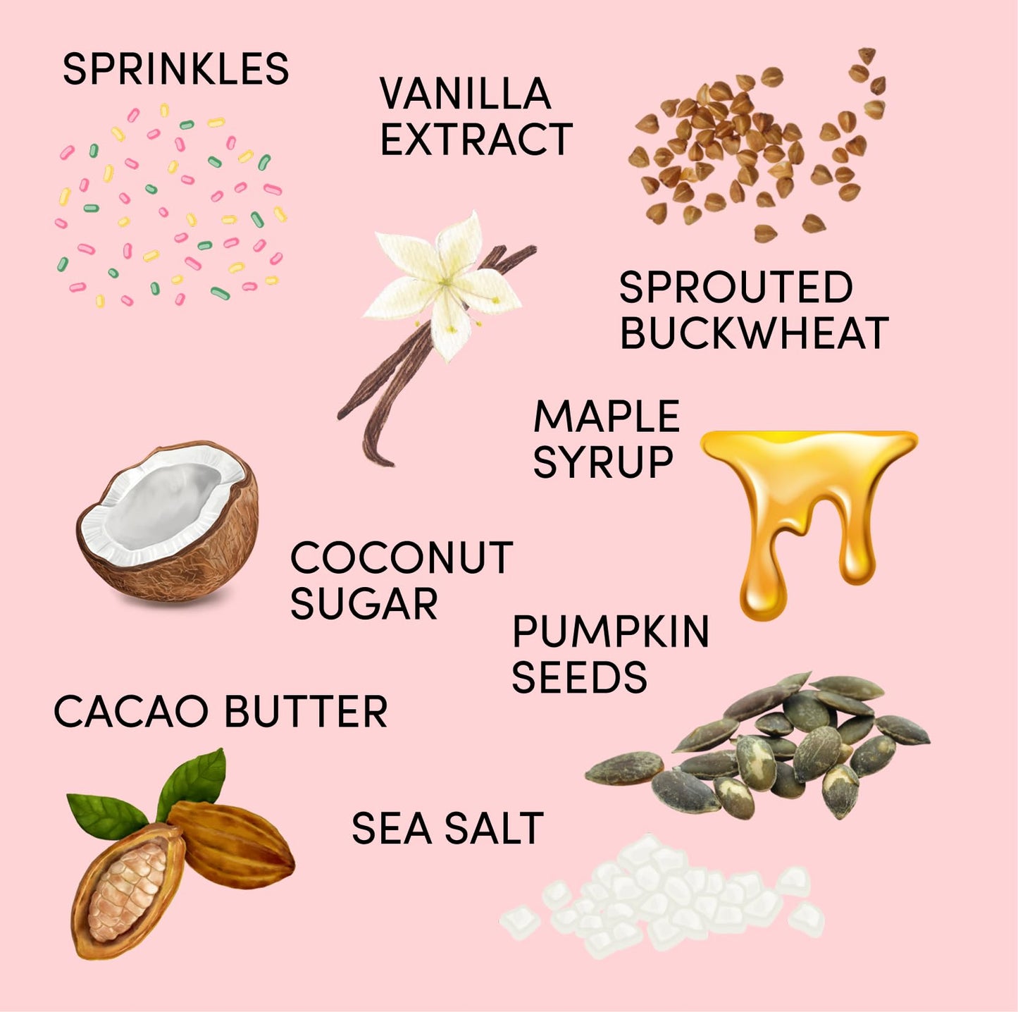 Lil Bucks Clusterbucks Superfood Clusters - Grain-Free Keto Granola, Gluten-Free, Organic, 6 Ounce (Pack of 6), Variety #1