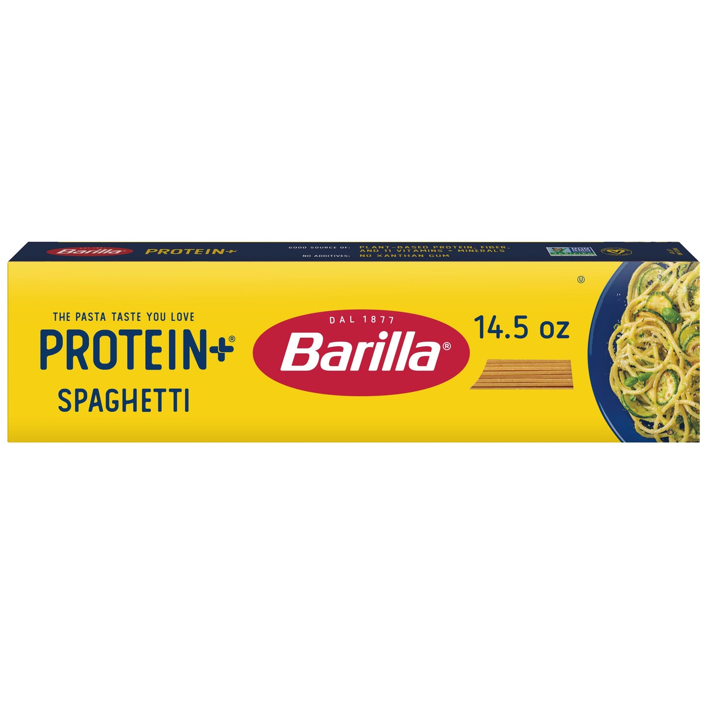Barilla Protein+ (Plus) Spaghetti Pasta, 14.5 Ounce - plant based - Made from Lentils, Chickpeas & Peas - Non-GMO, Kosher Certif