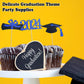 GOLF Graduation Cupcake Toppers, 48 PCS Gold Paper Food Picks for Class of 2025 Party Supplies