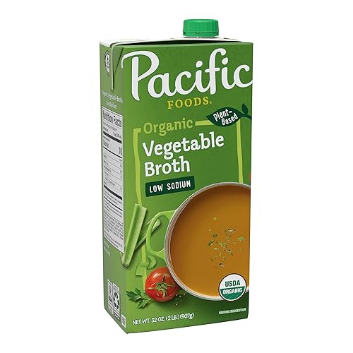 Pacific Foods Low Sodium Organic Vegetable Broth, 32 oz Carton
