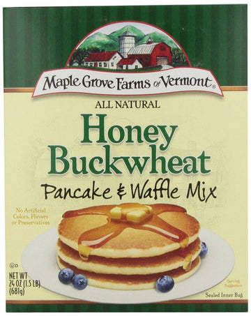 Maple Grove Farms Pancake Mix Honey Buckwheat, 24-Ounce (Pack Of 6)