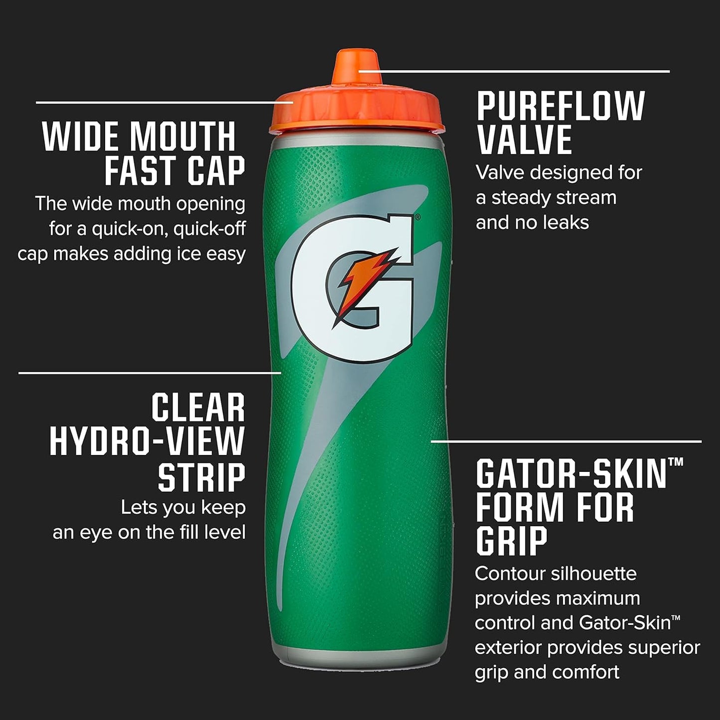 Gatorade 32oz Gator-skin Bottle  Blue