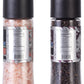 Soeos Whole Black Peppercorns, 6.7oz (190g) and Himalayan Pink Salt, 13.4oz (380g), Plastic Bottle Grinder with Spice Grinder wi